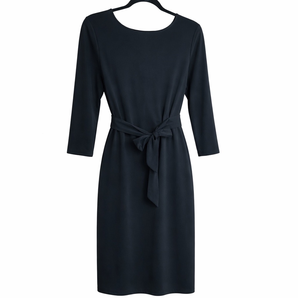 New York & Co. tie front stretch black dress sz medium